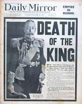 Daily Mirror - King George V Death Announcement - January 21st 1936